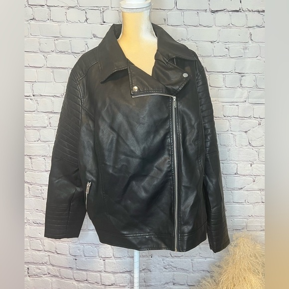 New Look Black Biker Jacket - Picture 1 of 12